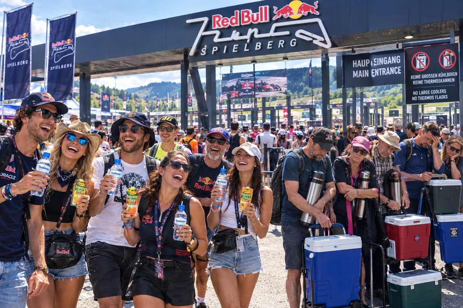 Zutrittskriterien Red Bull Ring mit Fokus auf erlaubte Getränke und Speisen