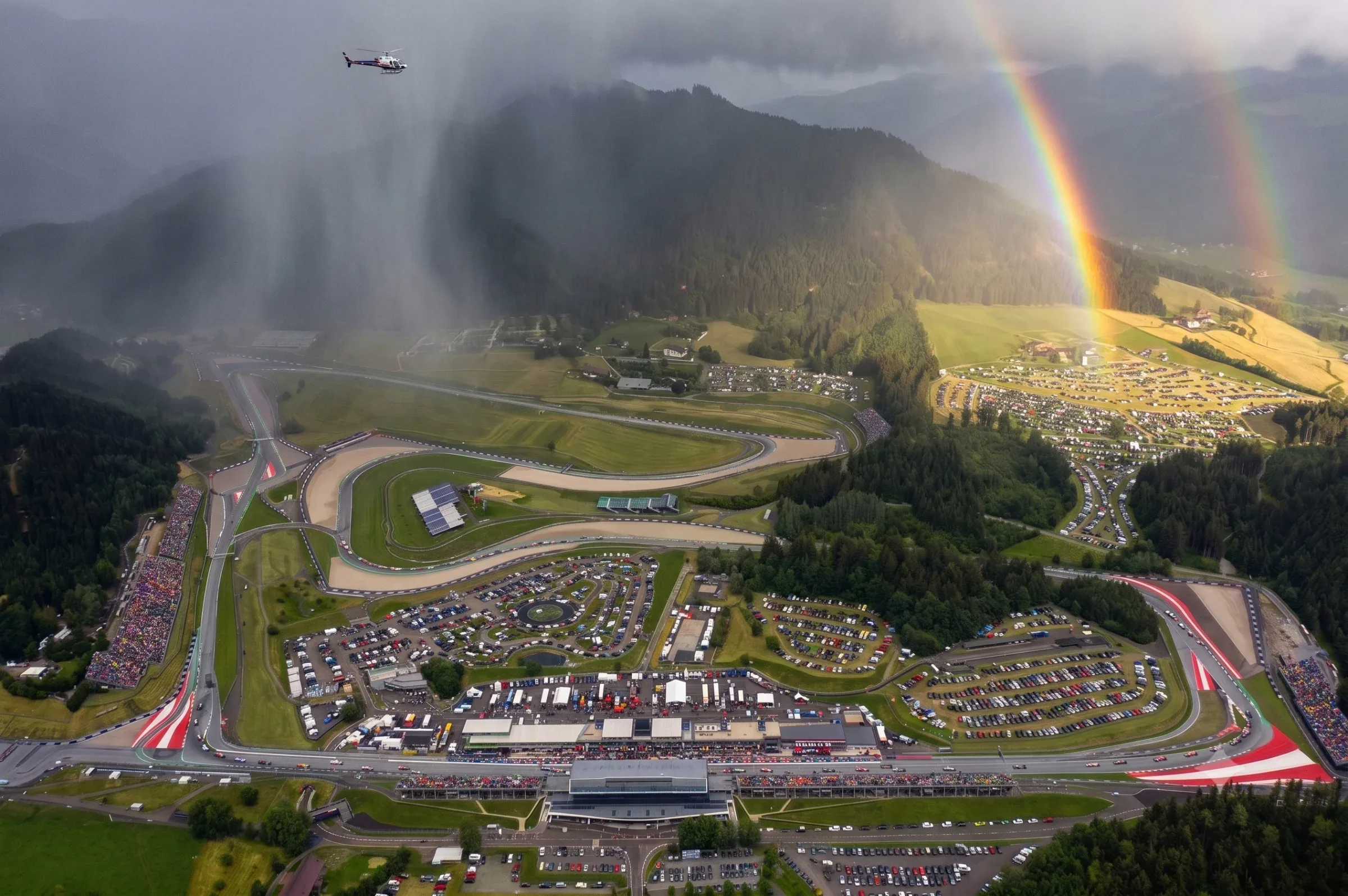 Der RedBullRing unter wechselhaftem Himmel